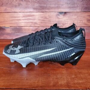 Under Armour Blur Pro Football Cleats Men‎ 10.5 Black Silver HOVR 3028220-003